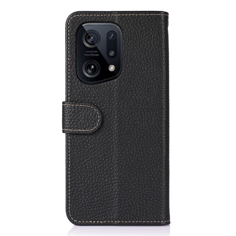 Κάλυμμα Oppo Find X5 Khazneh Lychee Leather