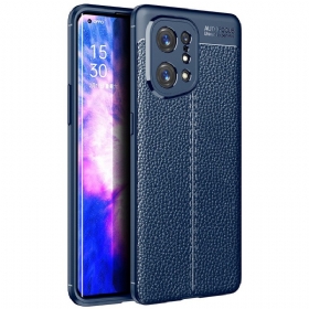 Θήκη Oppo Find X5 Leather Effect Litchi Διπλή Σειρά