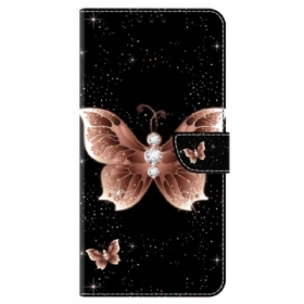 Δερματινη Θηκη Honor X9b / Magic 6 Lite Pink Diamond Butterfly Σιλικόνης