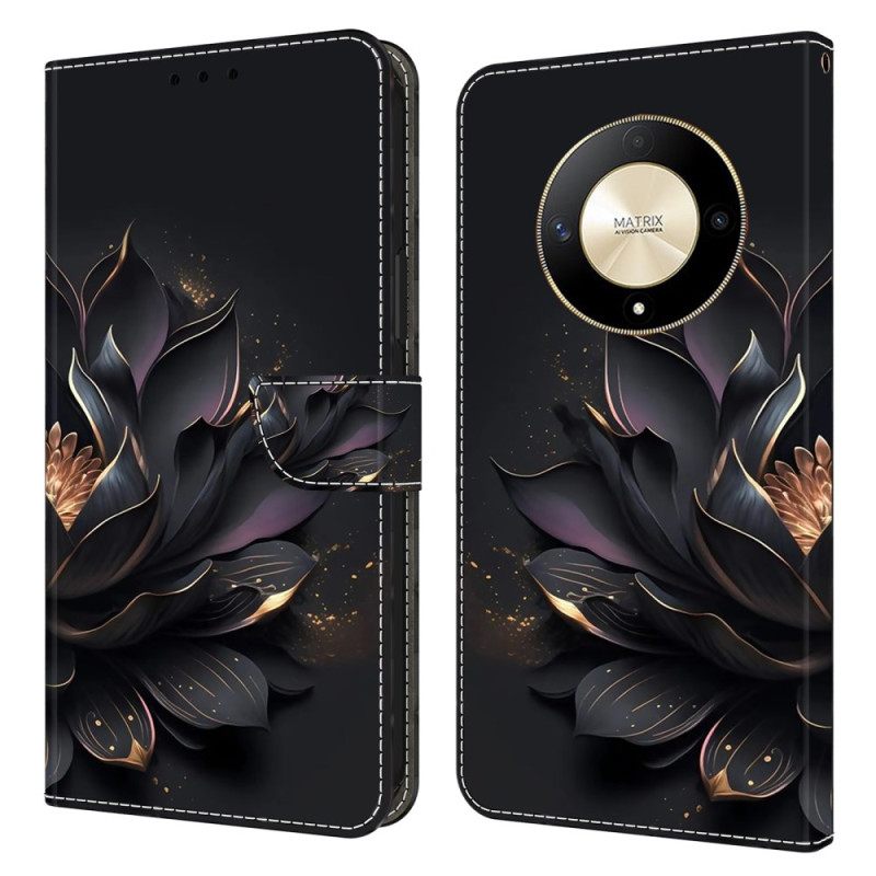 Δερματινη Θηκη Honor X9b / Magic 6 Lite Purple Lotus Σιλικόνης