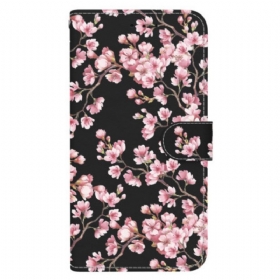 Θηκη Κινητου Honor X9b / Magic 6 Lite Θήκες Κινητών Plum Blossoms With Strap