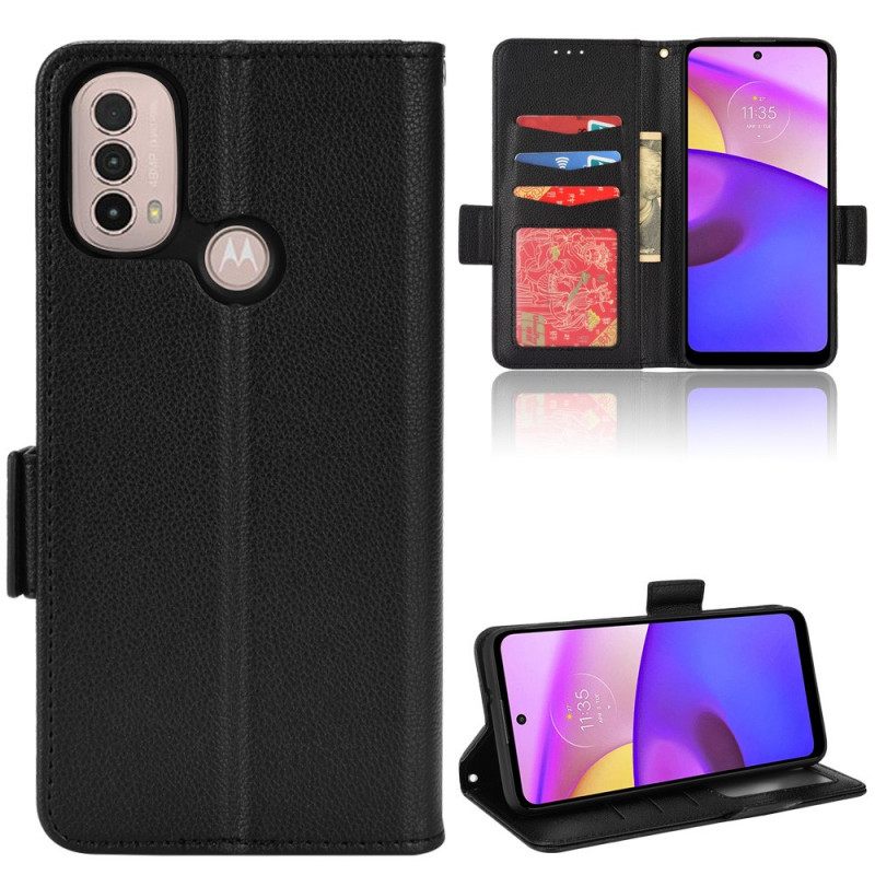 δερματινη θηκη Moto E40 / E30 / E20 Θήκη Flip Flap Διπλό Νέα Χρώματα