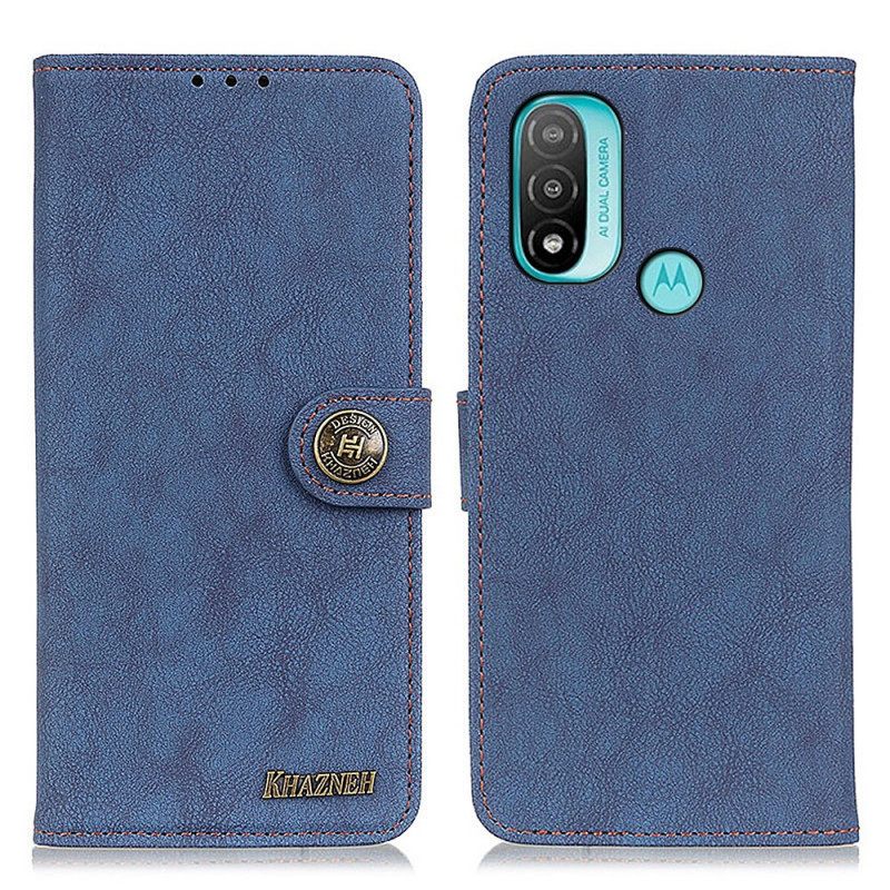 Κάλυμμα Moto E40 / E30 / E20 Khazneh Retro Split Leather