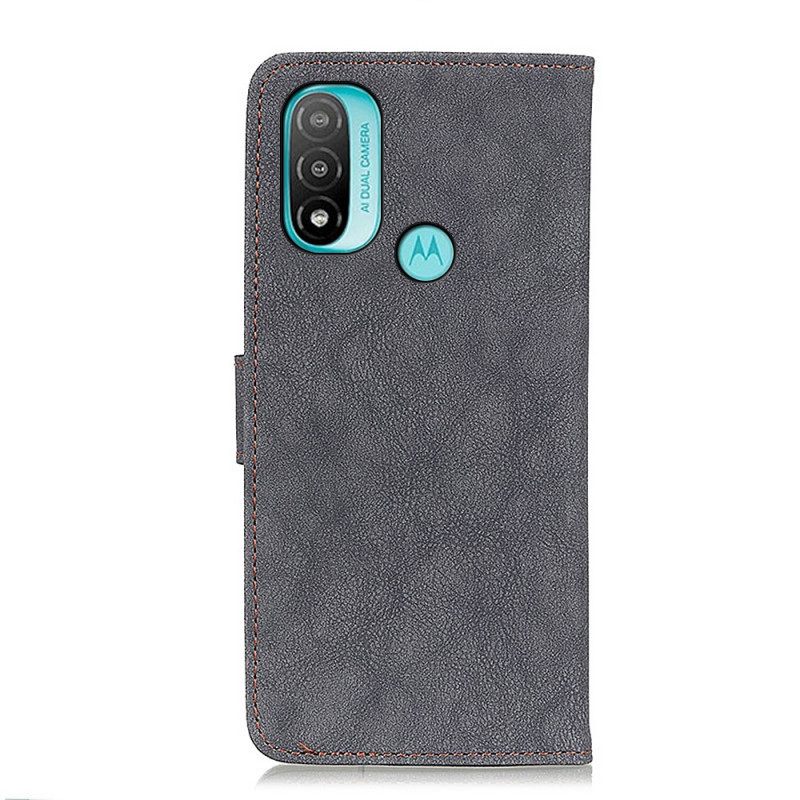 Κάλυμμα Moto E40 / E30 / E20 Khazneh Retro Split Leather