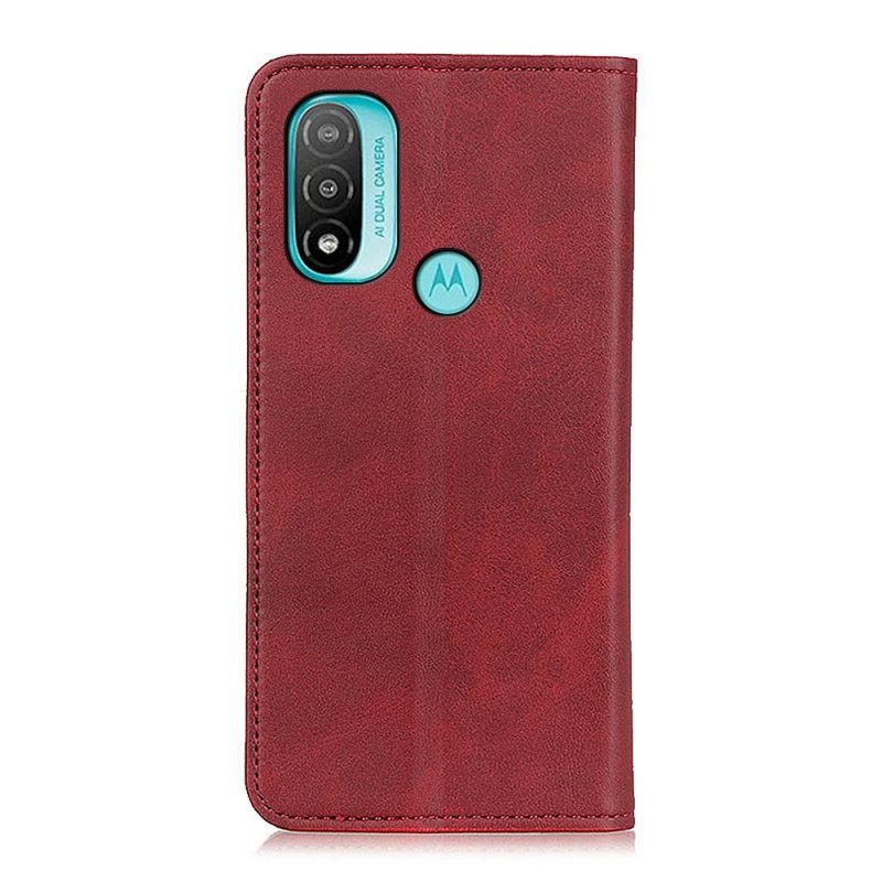 θηκη κινητου Moto E40 / E30 / E20 Θήκη Flip Elegance Split Leather