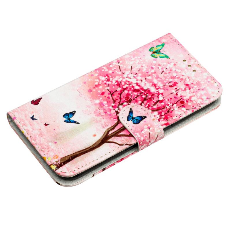 Δερματινη Θηκη Xiaomi 14t Cherry Blossom Σιλικόνης