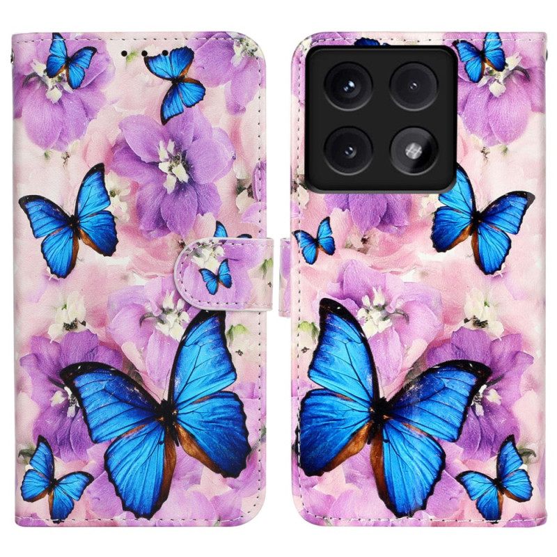 Δερματινη Θηκη Xiaomi 14t Premium Floral Pattern