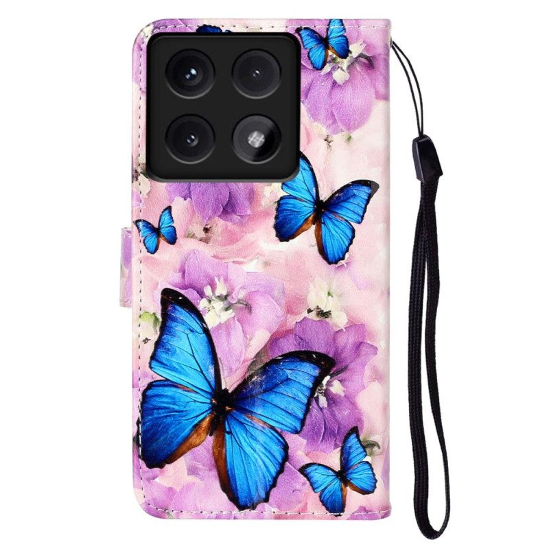 Δερματινη Θηκη Xiaomi 14t Premium Floral Pattern