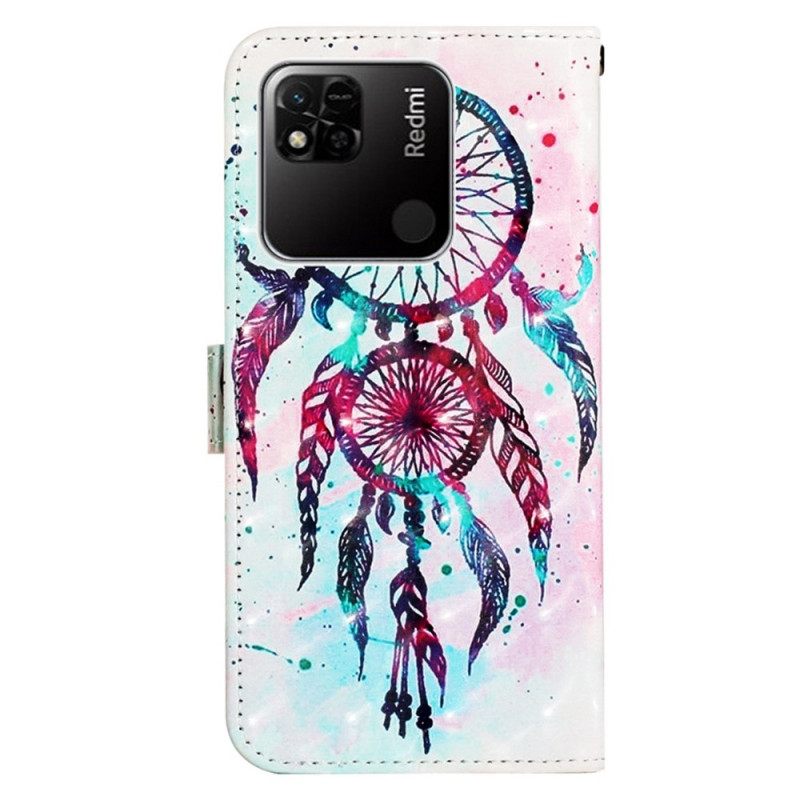 δερματινη θηκη Xiaomi Redmi 10A με κορδονι Strap Dream Catcher