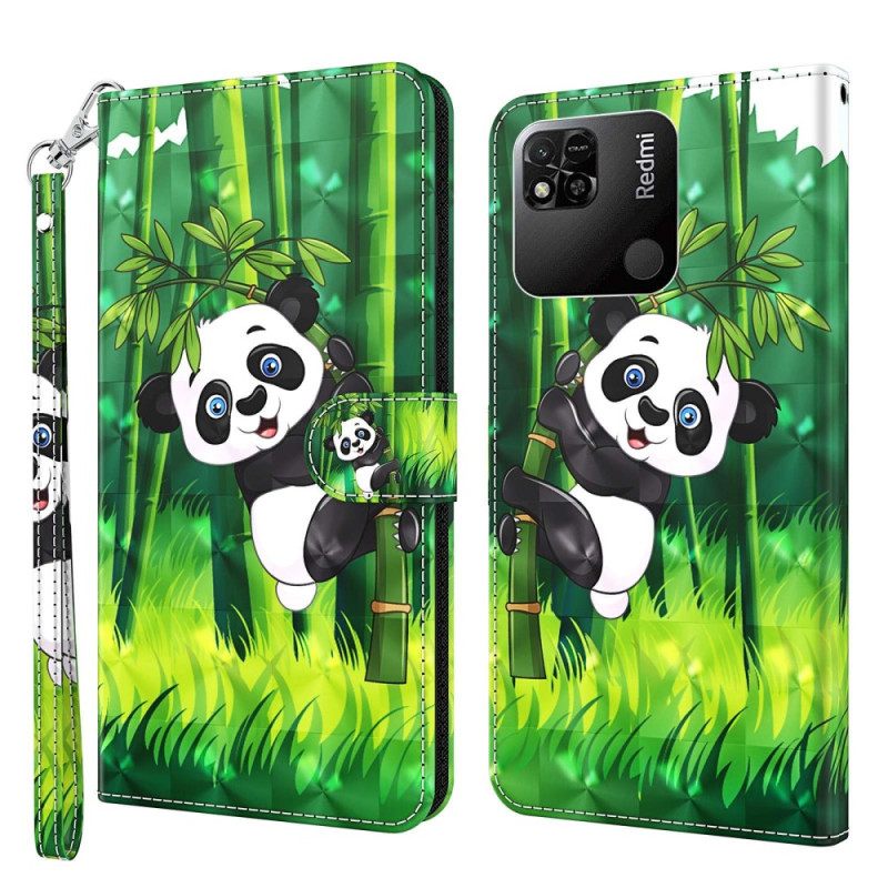 Κάλυμμα Xiaomi Redmi 10A με κορδονι Bamboo Panda Με Κορδόνι