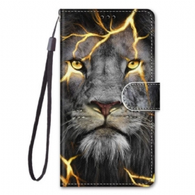 Κάλυμμα Xiaomi Redmi 10A με κορδονι Lanyard Electric Lion