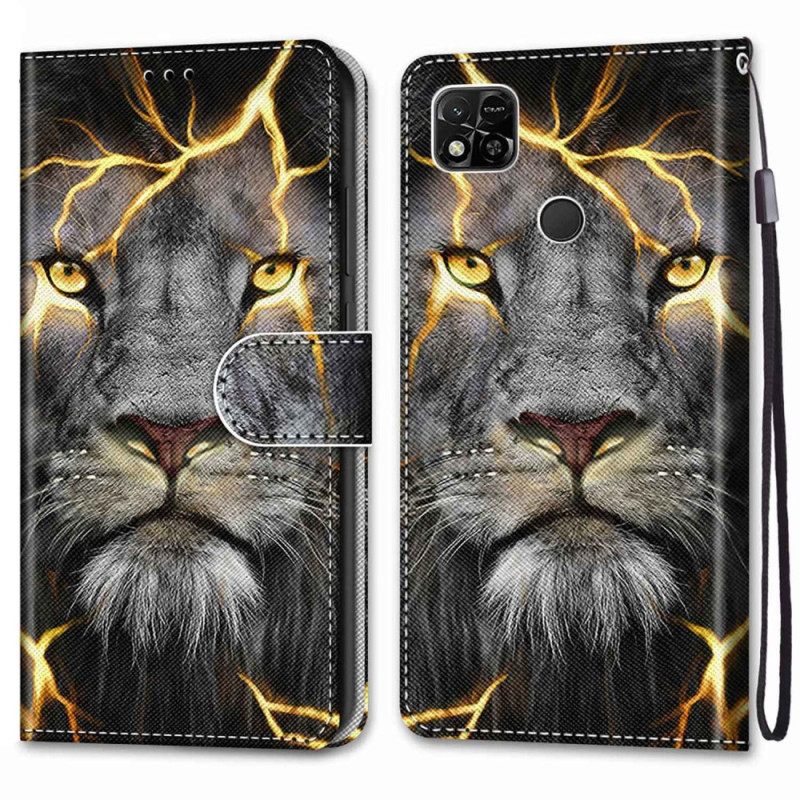 Κάλυμμα Xiaomi Redmi 10A με κορδονι Lanyard Electric Lion