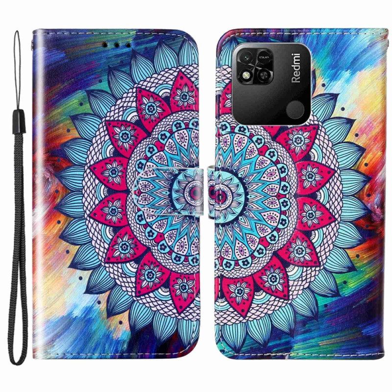 Κάλυμμα Xiaomi Redmi 10A με κορδονι Πολύχρωμο Strappy Mandala