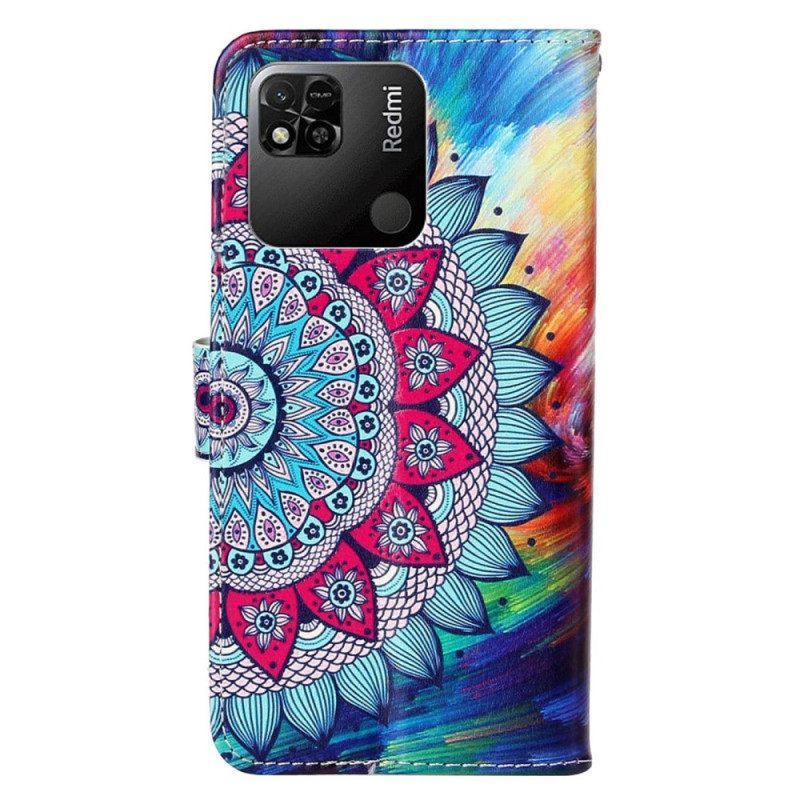 Κάλυμμα Xiaomi Redmi 10A με κορδονι Πολύχρωμο Strappy Mandala