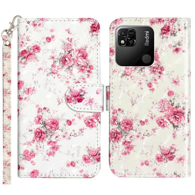 Κάλυμμα Xiaomi Redmi 10A με κορδονι Strap Liberty Flowers