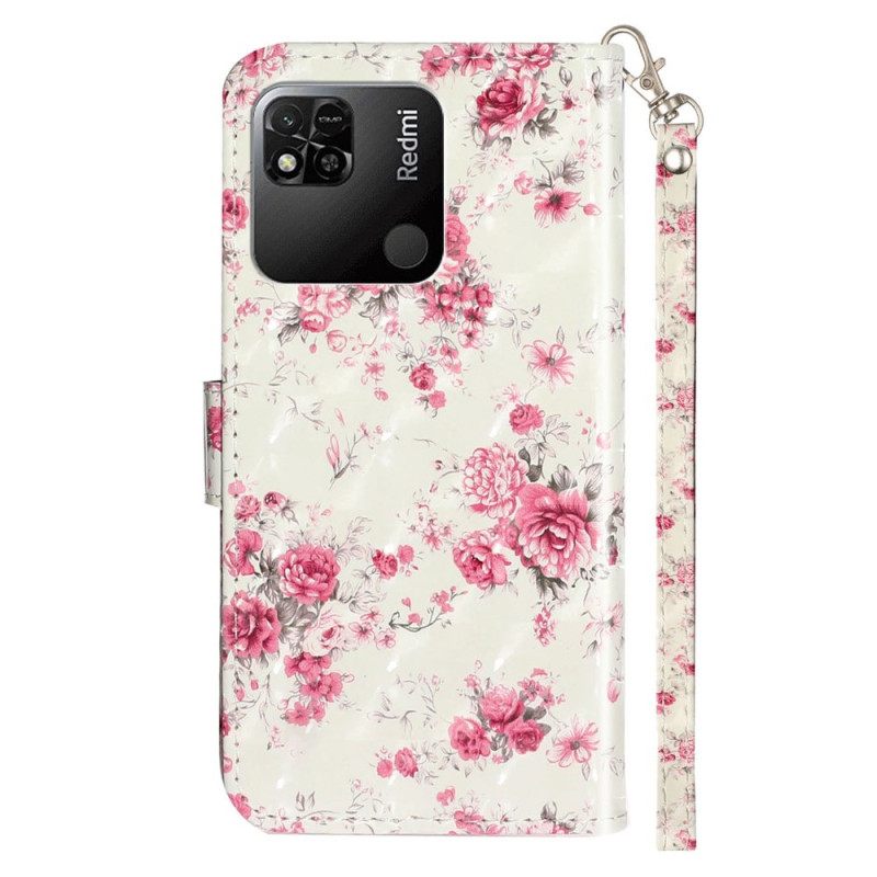 Κάλυμμα Xiaomi Redmi 10A με κορδονι Strap Liberty Flowers