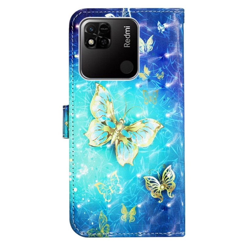 Κάλυμμα Xiaomi Redmi 10A με κορδονι Strappy Flying Butterflies