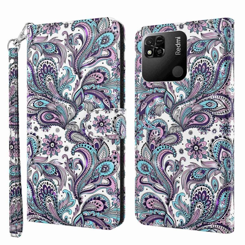 Κάλυμμα Xiaomi Redmi 10A με κορδονι Strappy Paisley Pattern