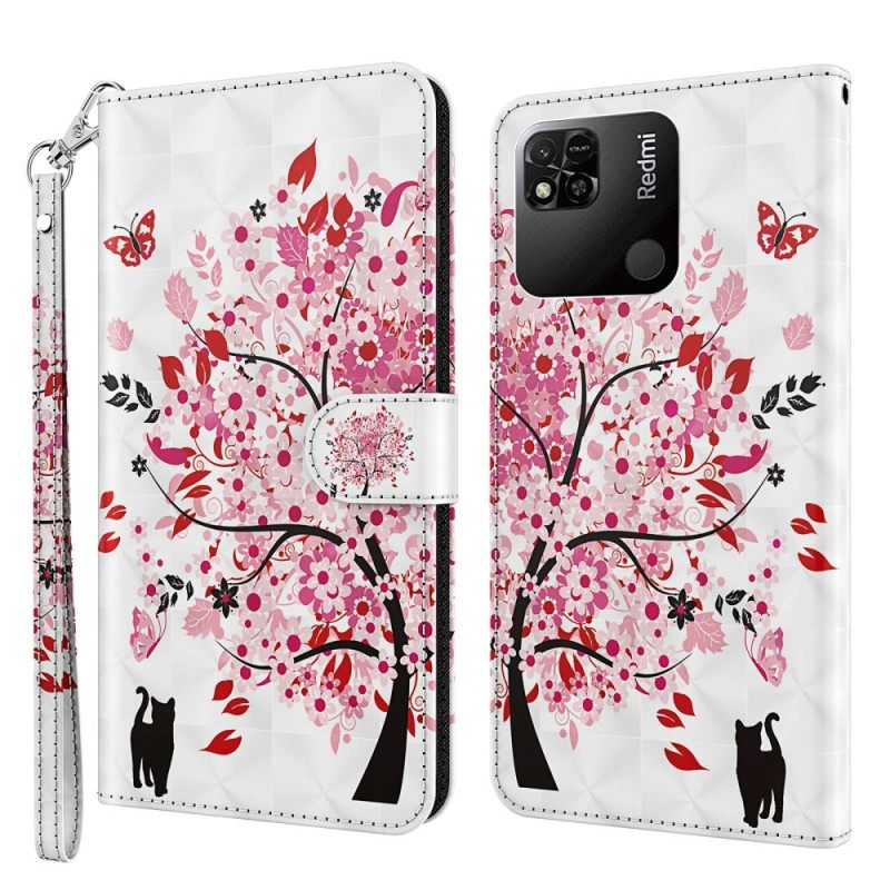 Κάλυμμα Xiaomi Redmi 10A με κορδονι Strappy Rose Tree