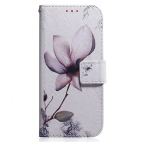 Θήκη Flip Xiaomi Redmi 10A Ροζ Λουλούδι