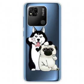 θηκη κινητου Xiaomi Redmi 10A Διαφανή Αστεία Σκυλιά