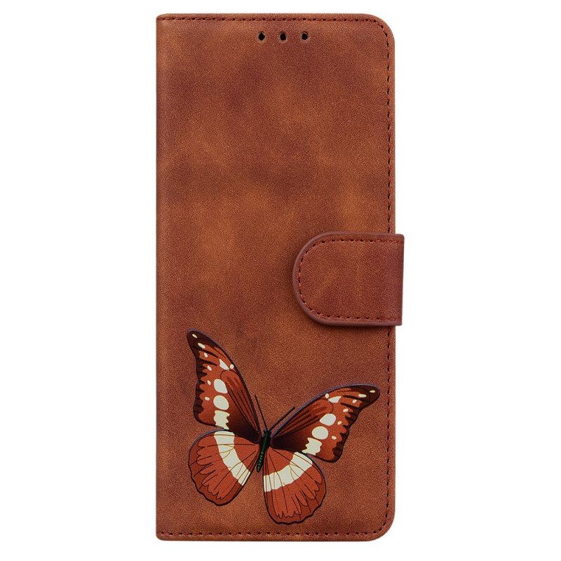 δερματινη θηκη Samsung Galaxy A03s Skin-touch Butterfly