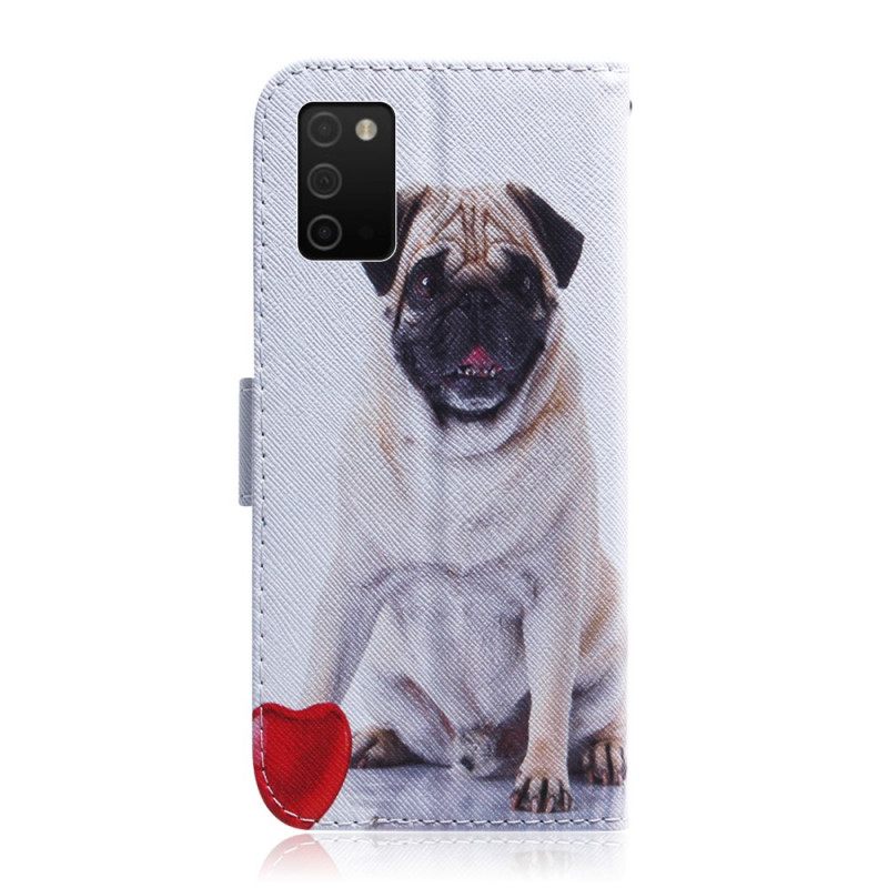 Θήκη Flip Samsung Galaxy A03s Pug Dog