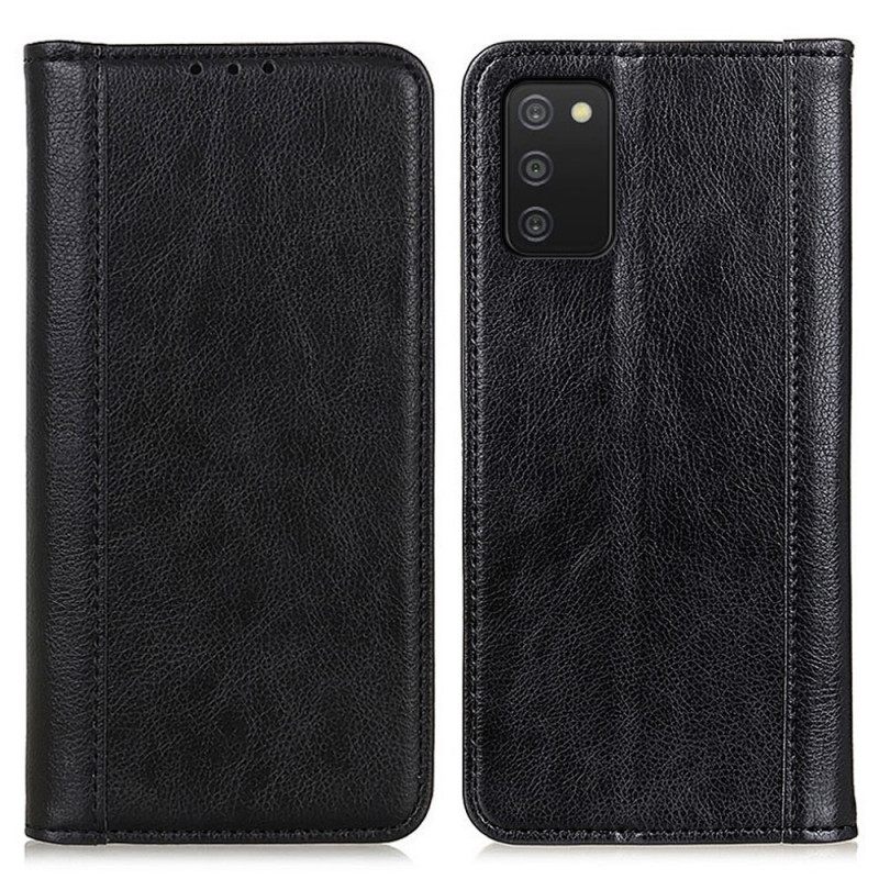 θηκη κινητου Samsung Galaxy A03s Θήκη Flip Litchi Business Split Leather