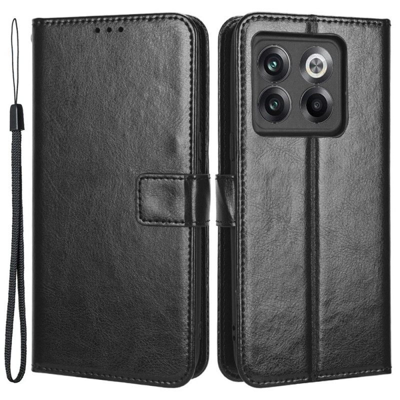 δερματινη θηκη OnePlus 10T 5G με κορδονι Faux Leather Flashy Με Λουράκι