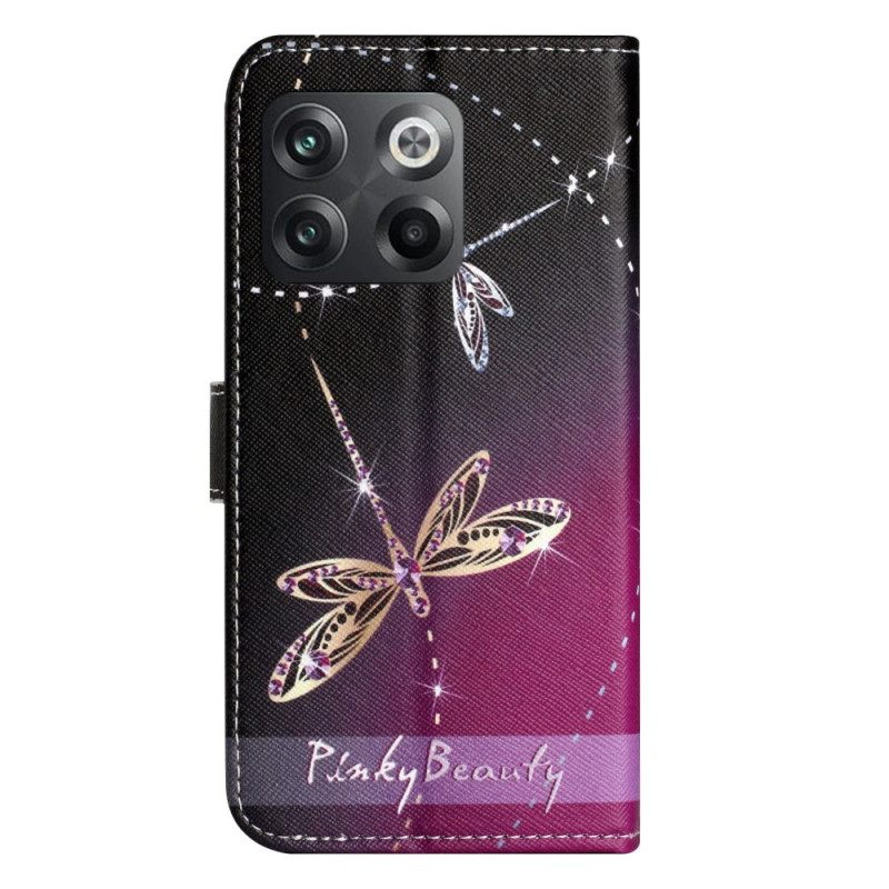 δερματινη θηκη OnePlus 10T 5G με κορδονι Strappy Dragonflies