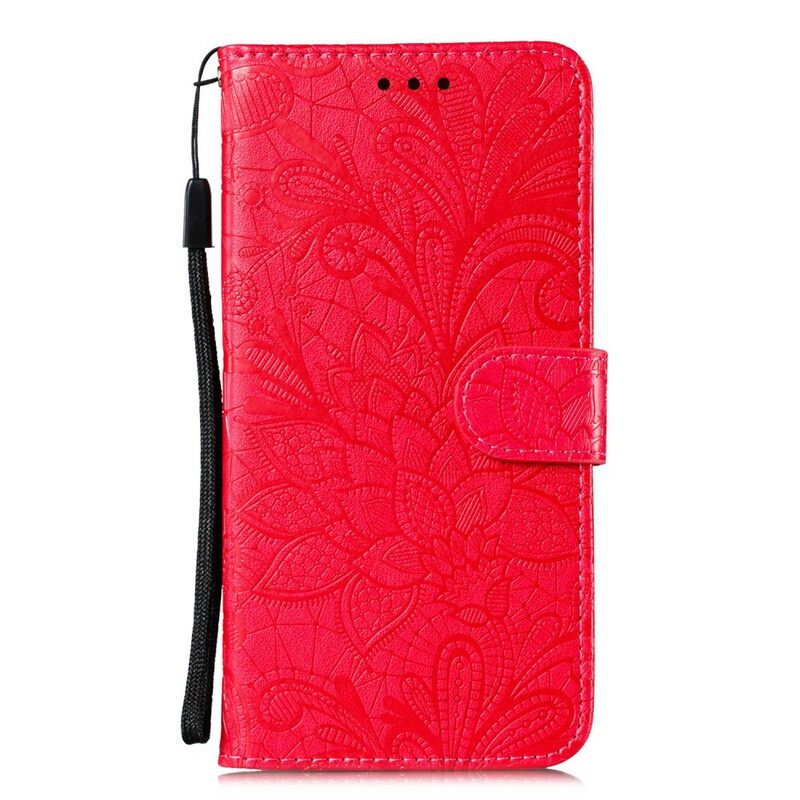 Κάλυμμα Samsung Galaxy A31 με κορδονι Strap Tribal Flowers