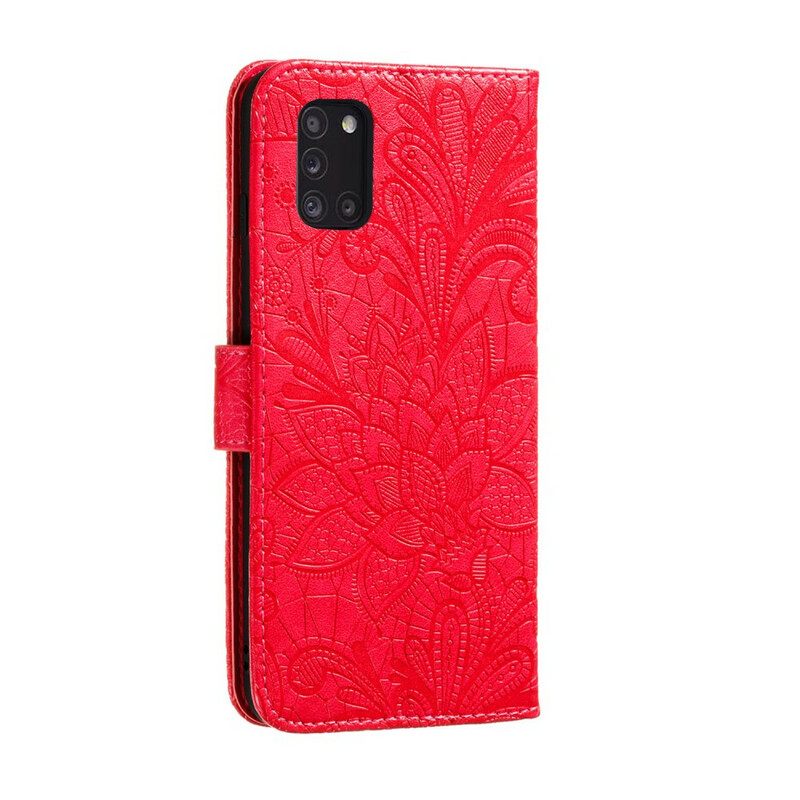 Κάλυμμα Samsung Galaxy A31 με κορδονι Strap Tribal Flowers