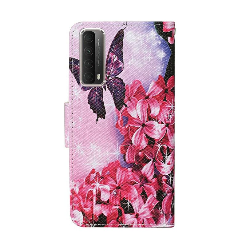 Κάλυμμα Huawei P Smart 2021 Φθορίζουσα Floral Elk