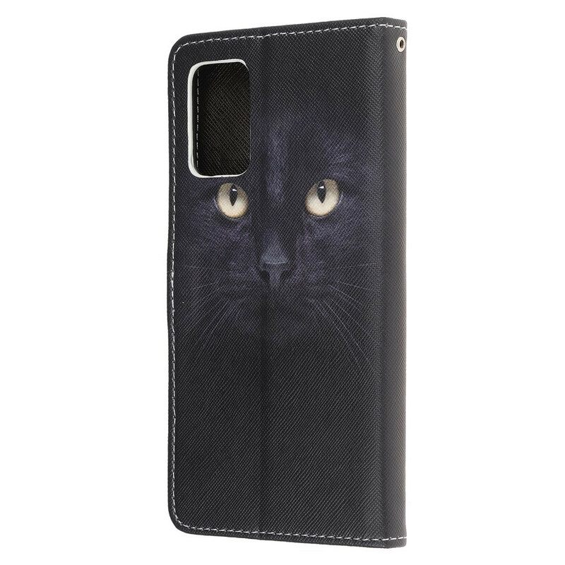 Κάλυμμα Samsung Galaxy Note 20 με κορδονι Strappy Black Cat Eyes