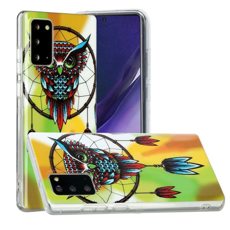 Θήκη Samsung Galaxy Note 20 Fluorescent Dream Catcher Κουκουβάγιας