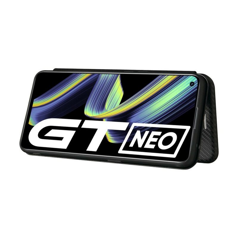 θηκη κινητου Realme GT 5G Θήκη Flip Άνθρακα Σιλικόνης