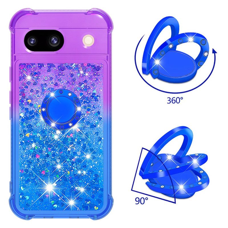 Κάλυμμα Google Pixel 8a Glitter Gradient Support Ring Σιλικόνης