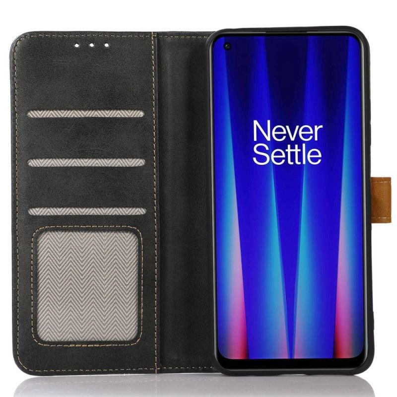 Κάλυμμα OnePlus Nord CE 2 5G Faux Δέρμα Με Κουμπί