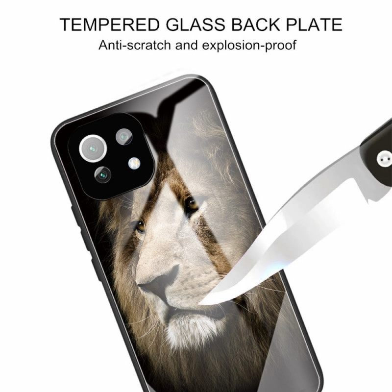 θηκη κινητου Xiaomi Mi 11 Lite 4G / 5G / 5G NE Lion Head Tempered Glass