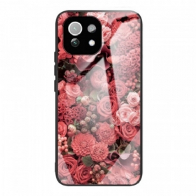 θηκη κινητου Xiaomi Mi 11 Lite 4G / 5G / 5G NE Rose Flowers Tempered Glass