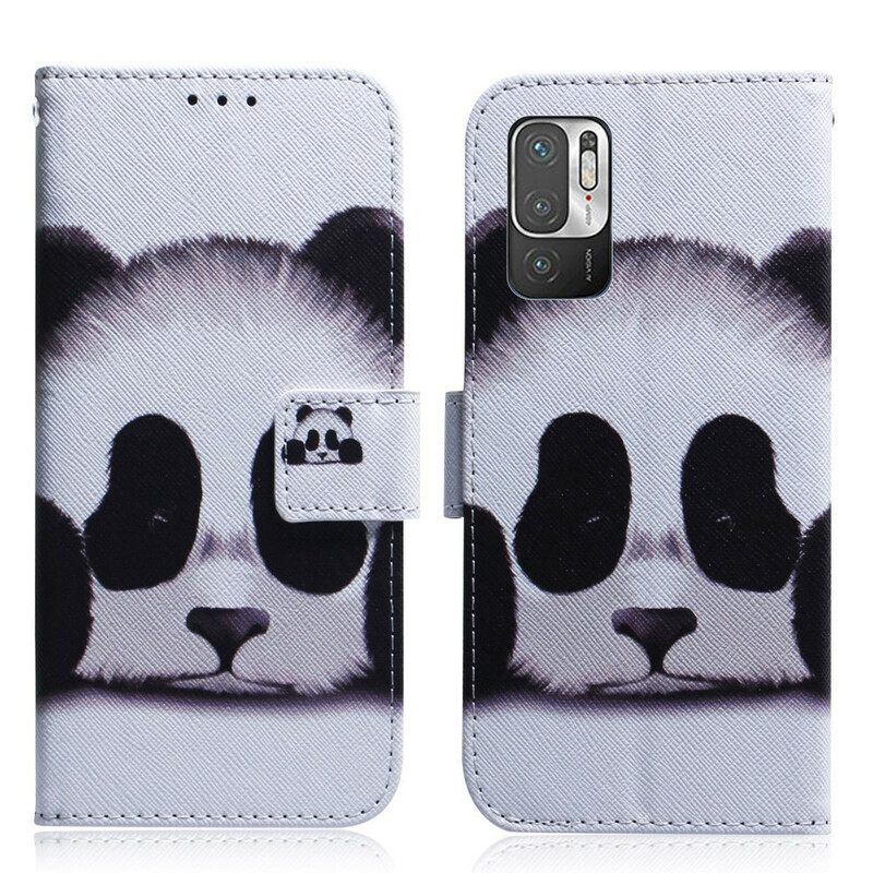 Θήκη Flip Poco M3 Pro 5G Πρόσωπο Panda