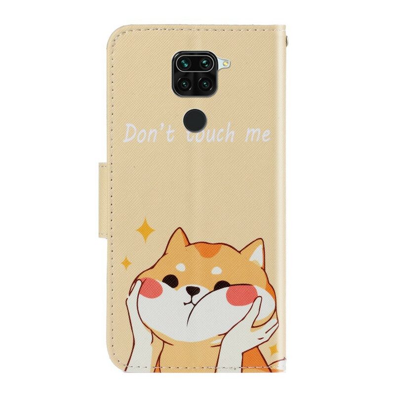 Κάλυμμα Xiaomi Redmi Note 9 με κορδονι Cat Don't Touch Me With Strap