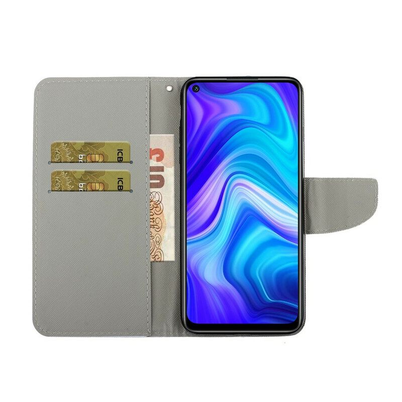 Κάλυμμα Xiaomi Redmi Note 9 με κορδονι Μαργαρίτες Στρινγκ