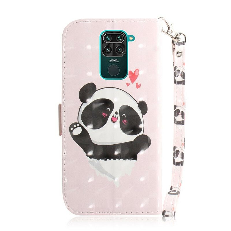 Κάλυμμα Xiaomi Redmi Note 9 με κορδονι Panda Love With Lanyard