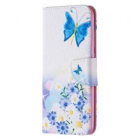 Κάλυμμα Xiaomi Redmi Note 9 Ζωγραφισμένες Πεταλούδες Και Λουλούδια