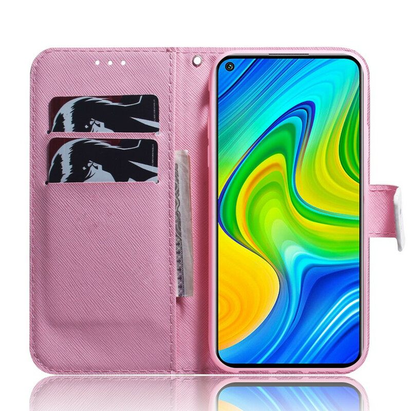 Θήκη Flip Xiaomi Redmi Note 9 Flower Dusty Pink