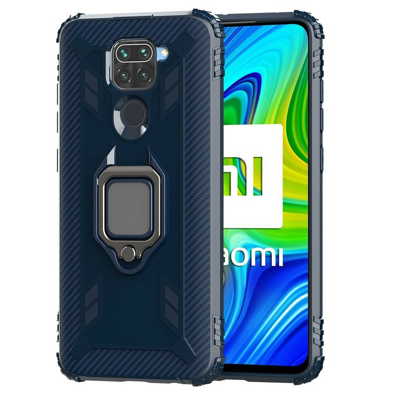 θηκη κινητου Xiaomi Redmi Note 9 Δαχτυλίδι Και Ίνες Άνθρακα