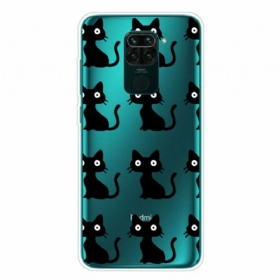 Θήκη Xiaomi Redmi Note 9 Πολλαπλές Μαύρες Γάτες