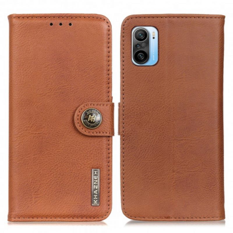 Κάλυμμα Poco F3 Faux Leather Retro Khazneh