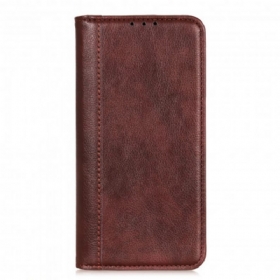 θηκη κινητου Poco F3 Θήκη Flip Elegance Split Leather Litchi